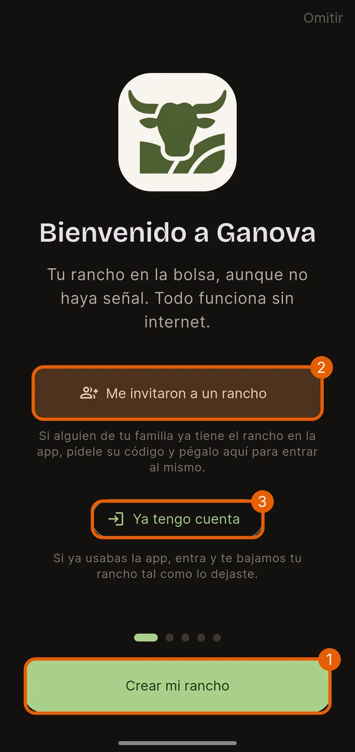 Toca “Crear mi rancho”