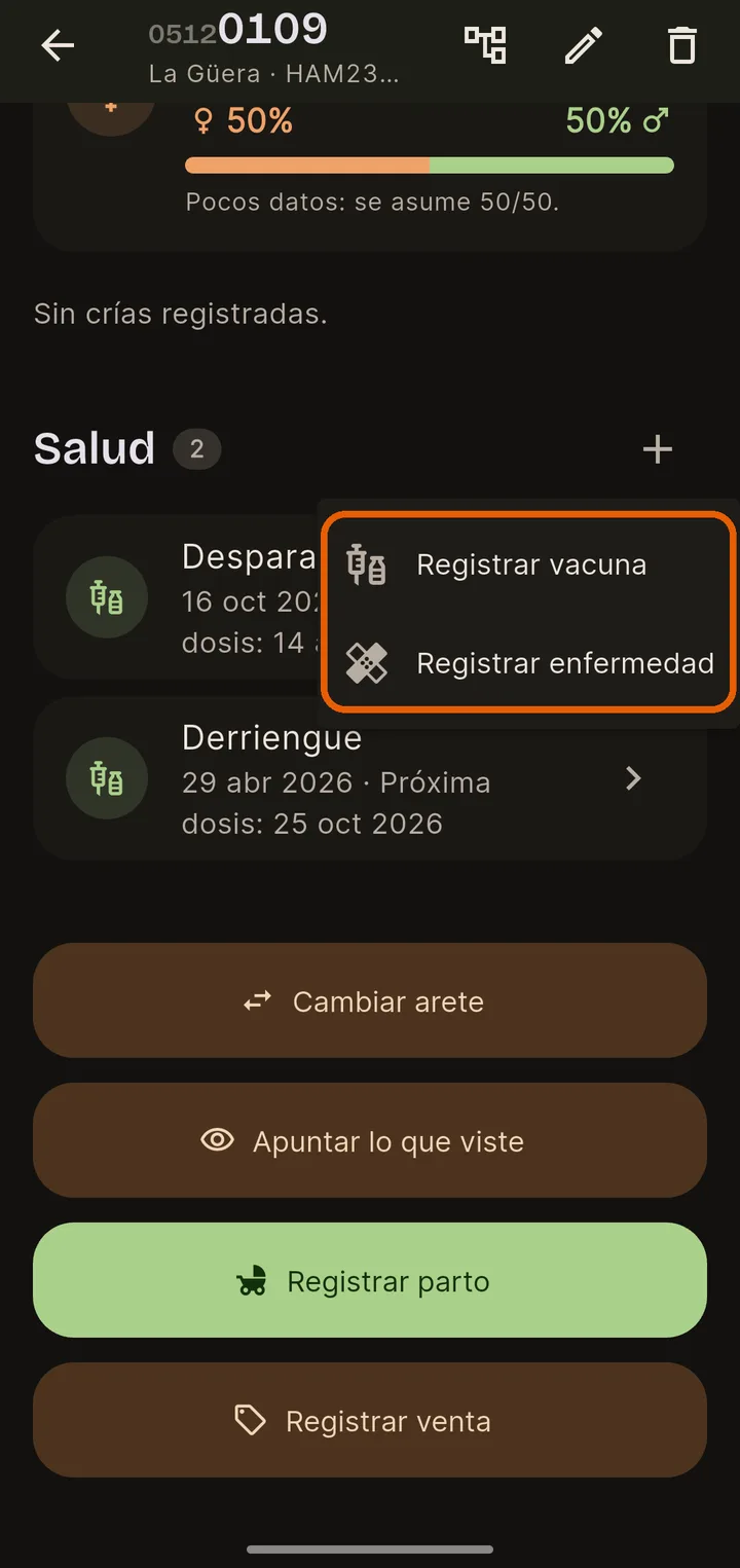 Registrar vacuna