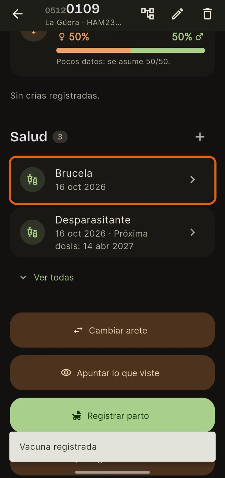 Queda en su historial