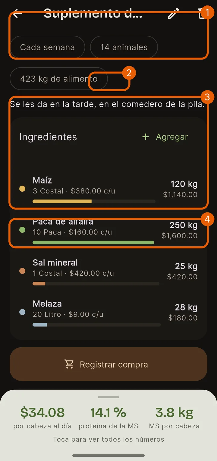 Agrega los ingredientes