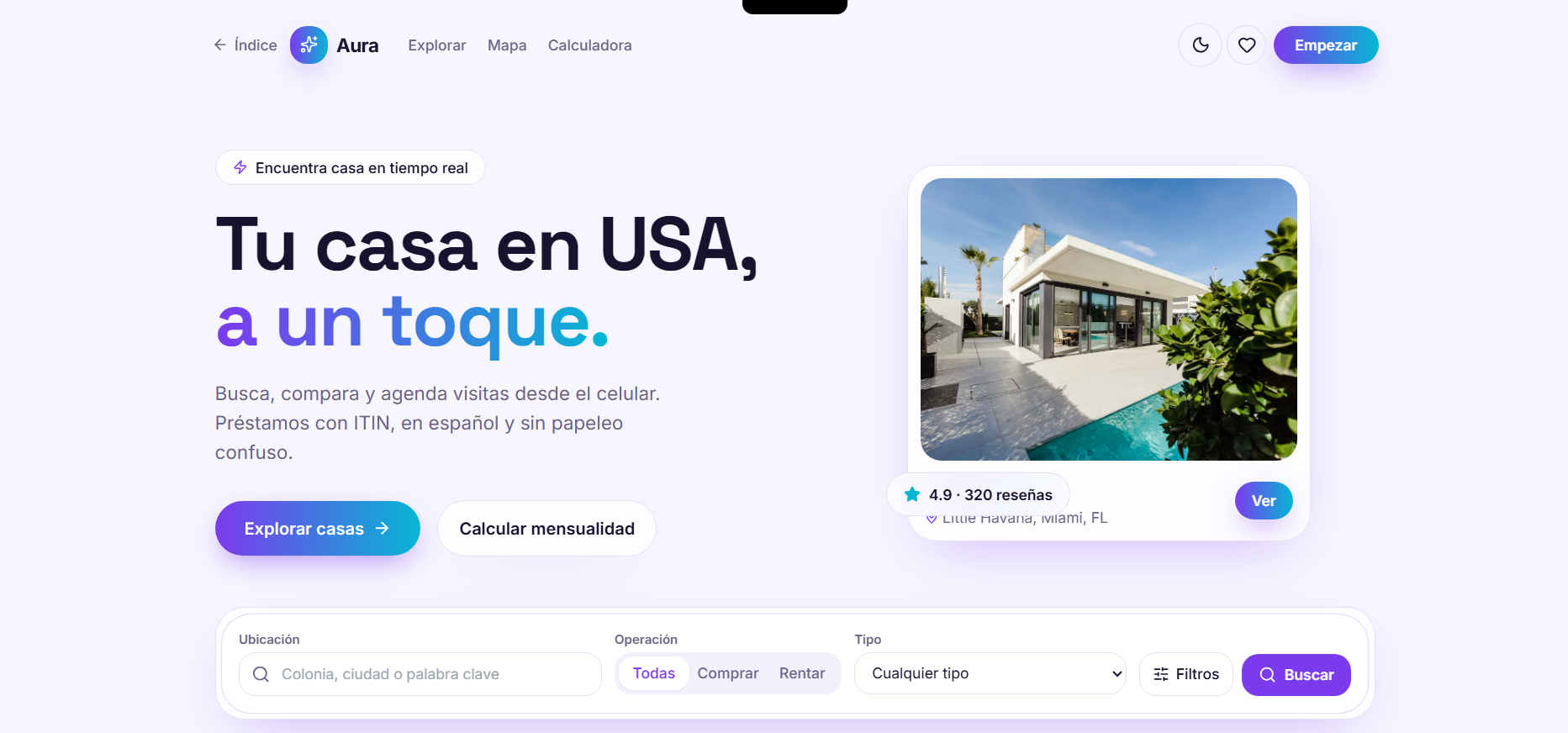 Plantilla Inmobiliaria — proyecto desarrollado por Geck Codex